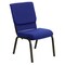 Flash Furniture 33&#x22; Navy Blue and Black Contemporary Stacking Church Chair
